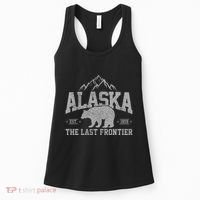 Alaska The Last Frontier Est 1959 Grizzly Bear Mountains Women's Tank Top thumb 0
