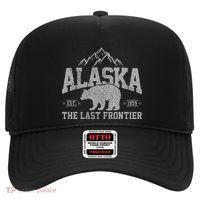 Alaska The Last Frontier Est 1959 Grizzly Bear Mountains Hat thumb 0