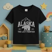Alaska The Last Frontier Est 1959 Grizzly Bear Mountains Toddler T-Shirt thumb 3