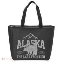Alaska The Last Frontier Est 1959 Grizzly Bear Mountains Tote Bag thumb 0