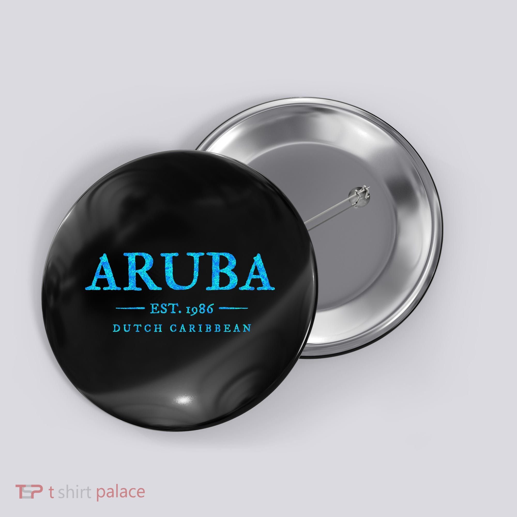 Aruba Throwback Letter Souvenir Button
