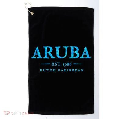 Aruba Throwback Letter Souvenir Golf Towel