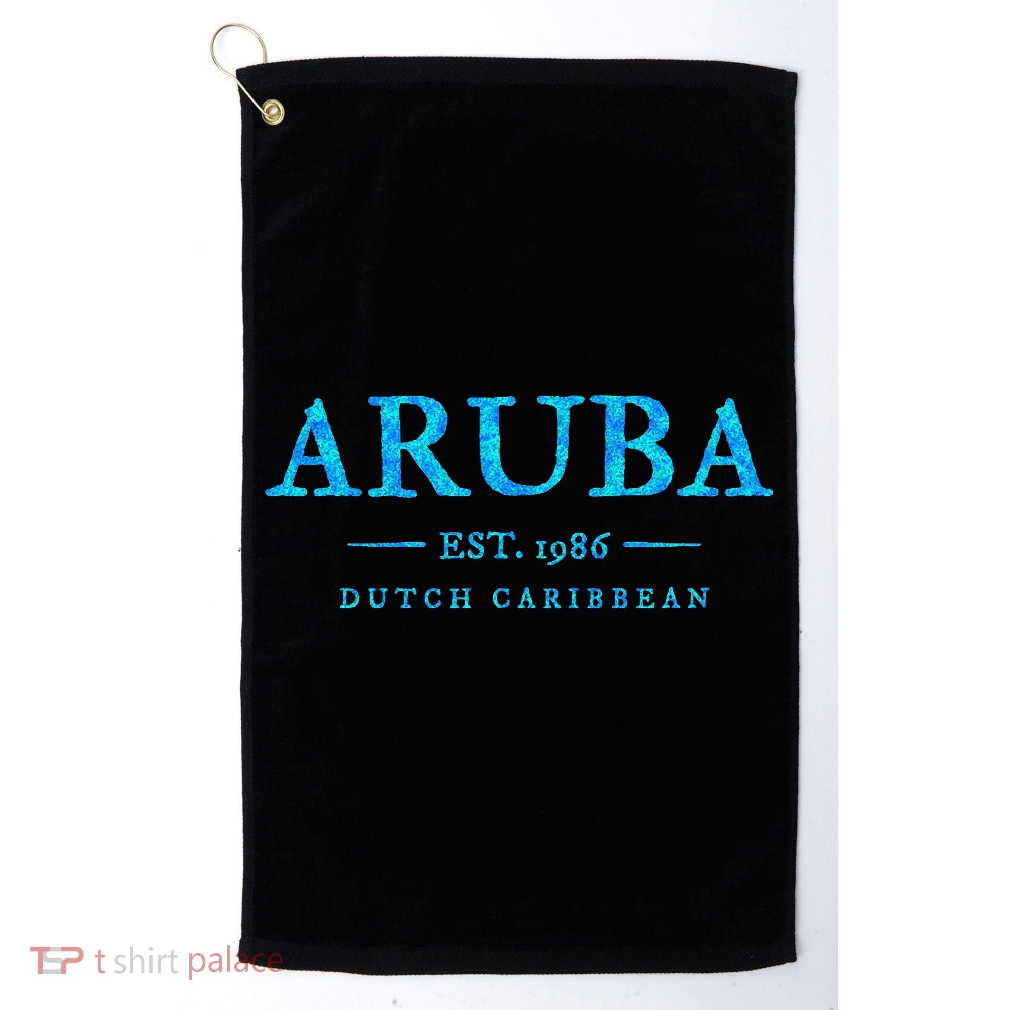 Aruba Throwback Letter Souvenir Golf Towel