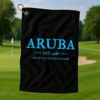Aruba Throwback Letter Souvenir Golf Towel thumb 1
