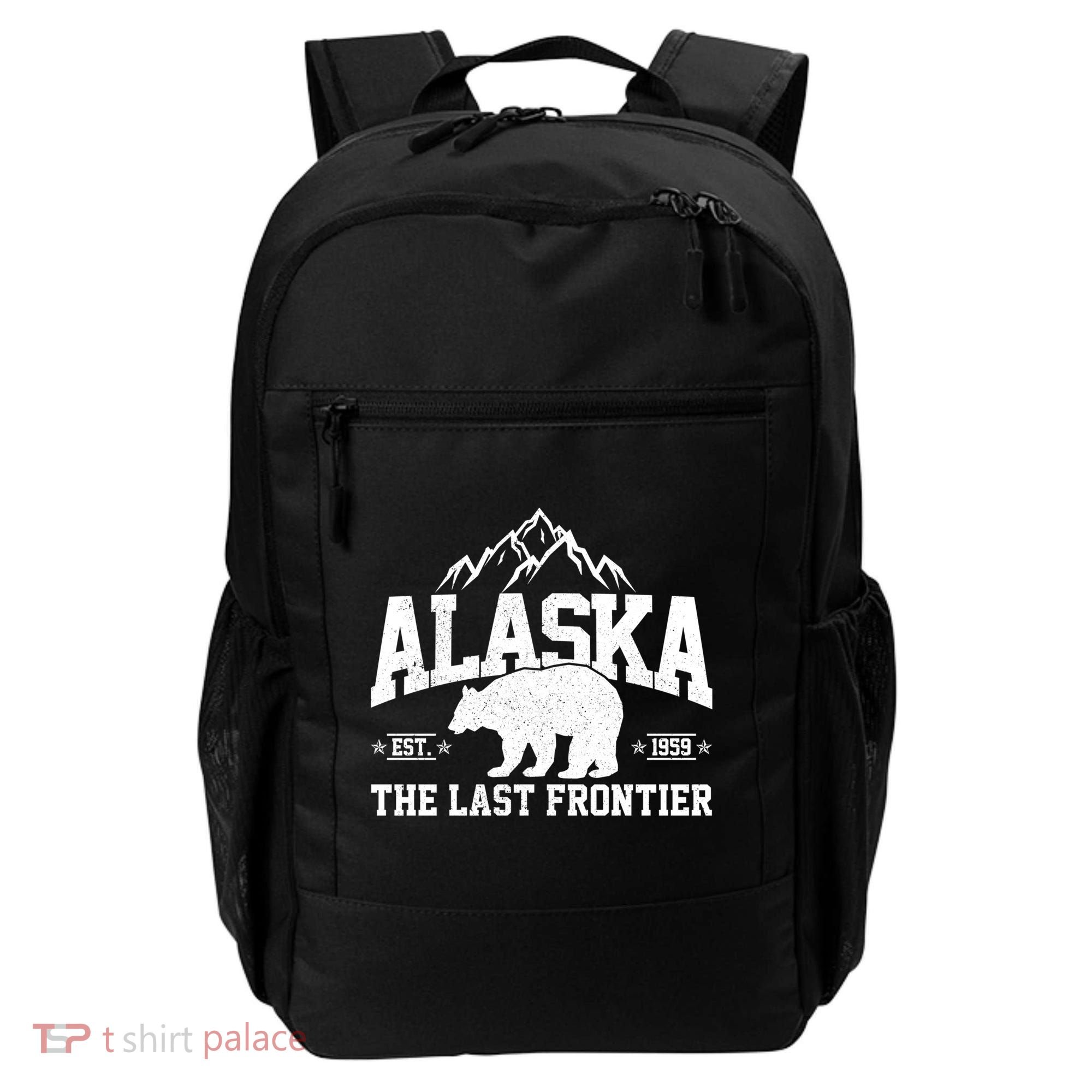 Alaska The Last Frontier EST 1959 Grizzly Bear Mountains Backpack