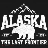 Alaska The Last Frontier EST 1959 Grizzly Bear Mountains Ornament thumb 1