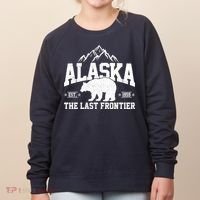 Alaska The Last Frontier EST 1959 Grizzly Bear Mountains Women's Sweatshirt thumb 0
