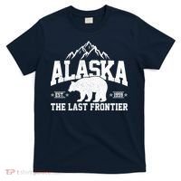 Alaska The Last Frontier EST 1959 Grizzly Bear Mountains T-Shirt thumb 0