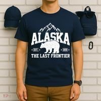 Alaska The Last Frontier EST 1959 Grizzly Bear Mountains T-Shirt thumb 6