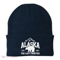 Alaska The Last Frontier EST 1959 Grizzly Bear Mountains Beanie thumb 0