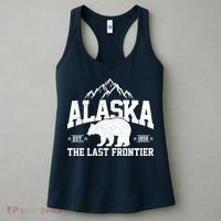 Alaska The Last Frontier EST 1959 Grizzly Bear Mountains Women's Tank Top thumb 3