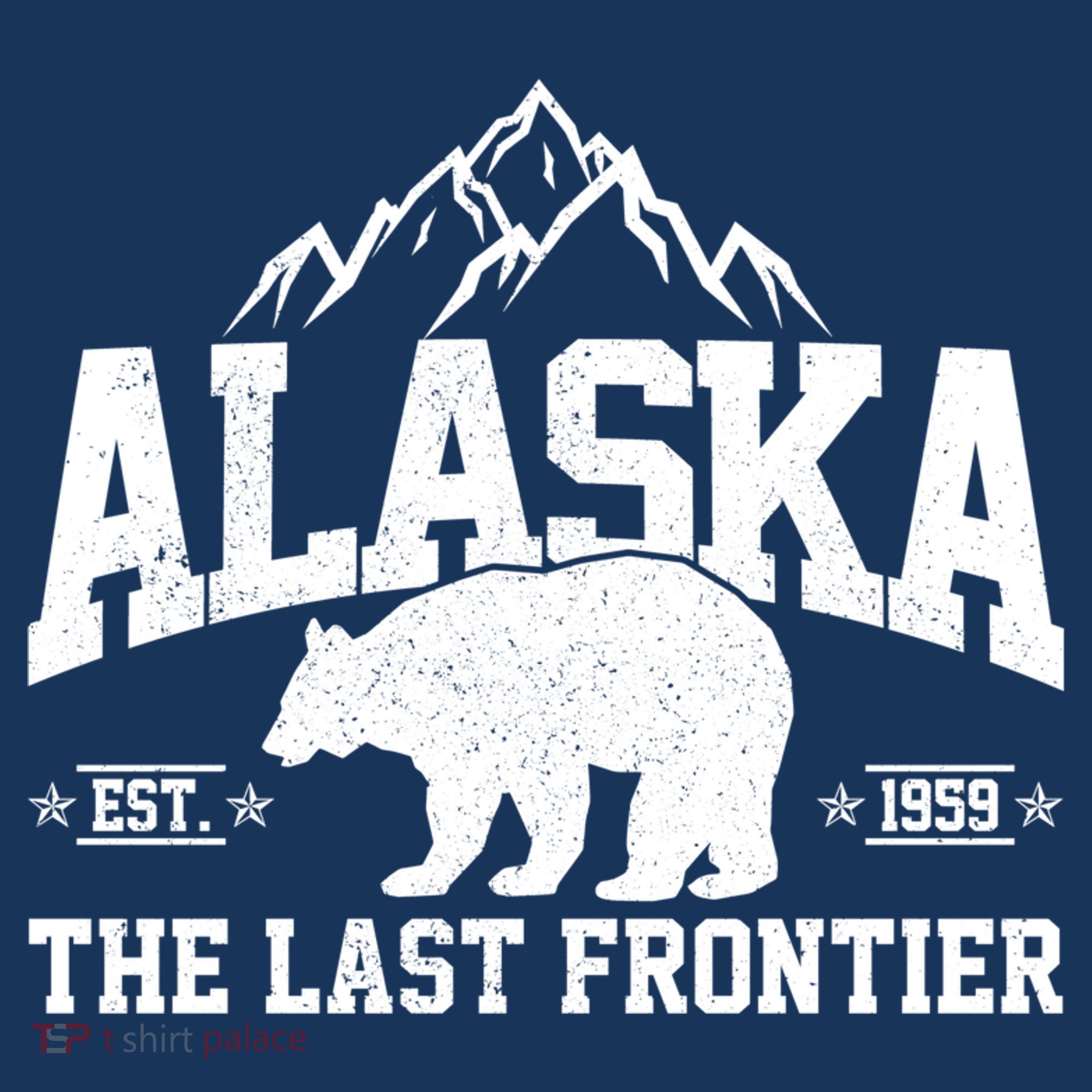 Alaska The Last Frontier EST 1959 Grizzly Bear Mountains Women's Tank Top