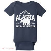Alaska The Last Frontier EST 1959 Grizzly Bear Mountains Baby Bodysuit thumb 0