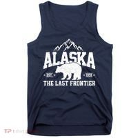 Alaska The Last Frontier EST 1959 Grizzly Bear Mountains Tank Top thumb 0