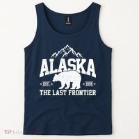 Alaska The Last Frontier EST 1959 Grizzly Bear Mountains Tank Top thumb 2
