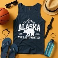 Alaska The Last Frontier EST 1959 Grizzly Bear Mountains Tank Top thumb 4