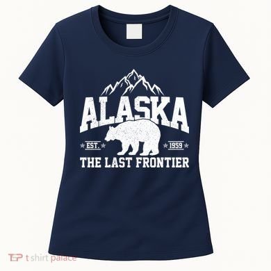 Alaska The Last Frontier EST 1959 Grizzly Bear Mountains Women's T-Shirt