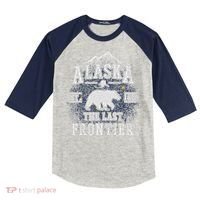 Alaska The Last Frontier Adventure Alaskan Home Gift Kids Colorblock Raglan Jersey thumb 0