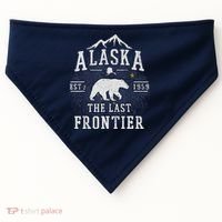 Alaska The Last Frontier Adventure Alaskan Home Gift USA-Made Doggie Bandana thumb 0