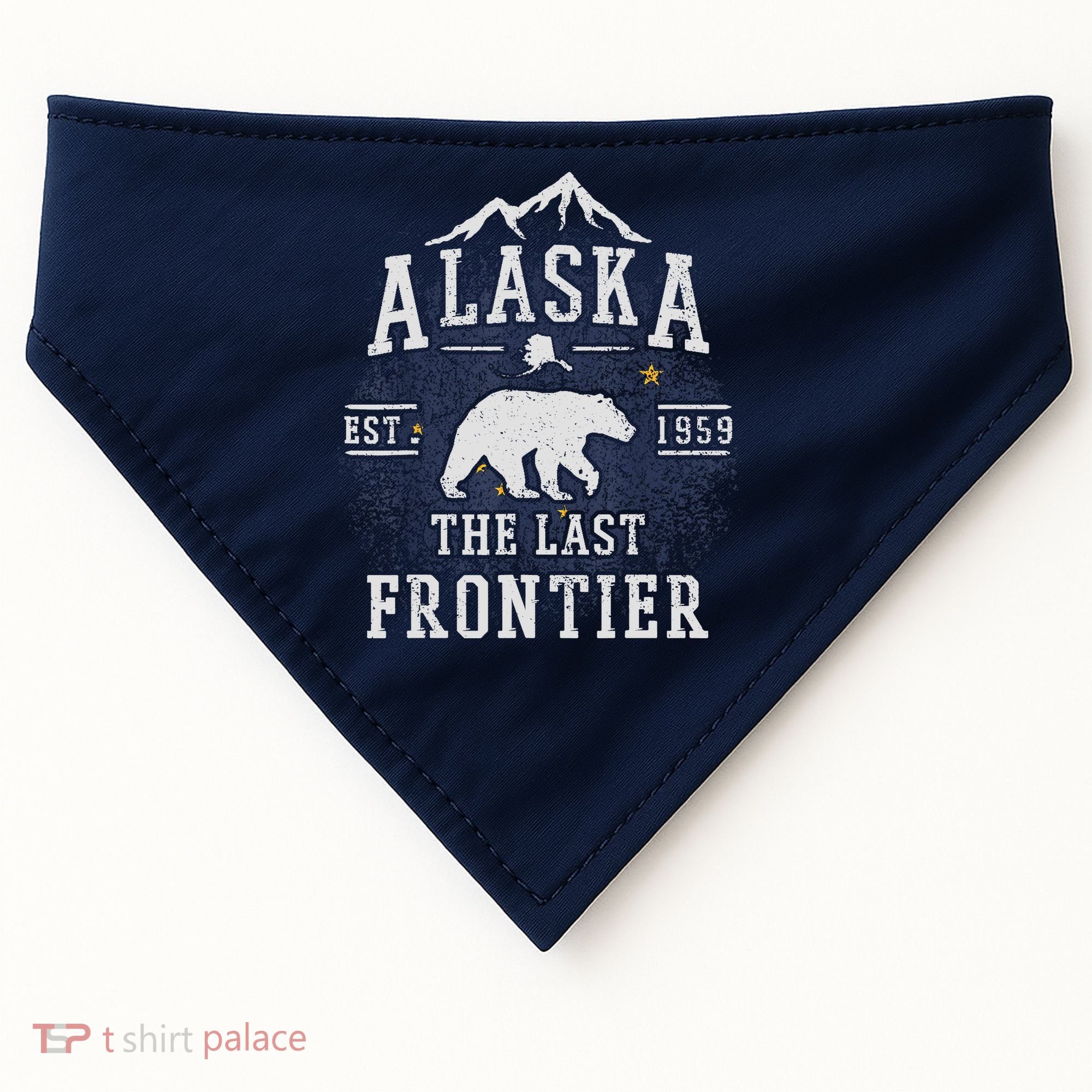 Alaska The Last Frontier Adventure Alaskan Home Gift USA-Made Doggie Bandana