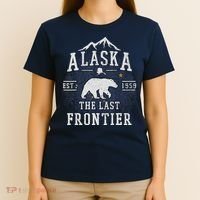 Alaska The Last Frontier Adventure Alaskan Home Gift T-Shirt thumb 4