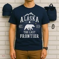 Alaska The Last Frontier Adventure Alaskan Home Gift T-Shirt thumb 6