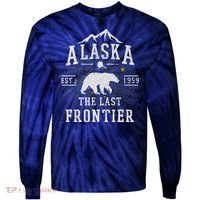 Alaska The Last Frontier Adventure Alaskan Home Gift Tie-Dye Long Sleeve Shirt thumb 0