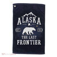 Alaska The Last Frontier Adventure Alaskan Home Gift Golf Towel thumb 0