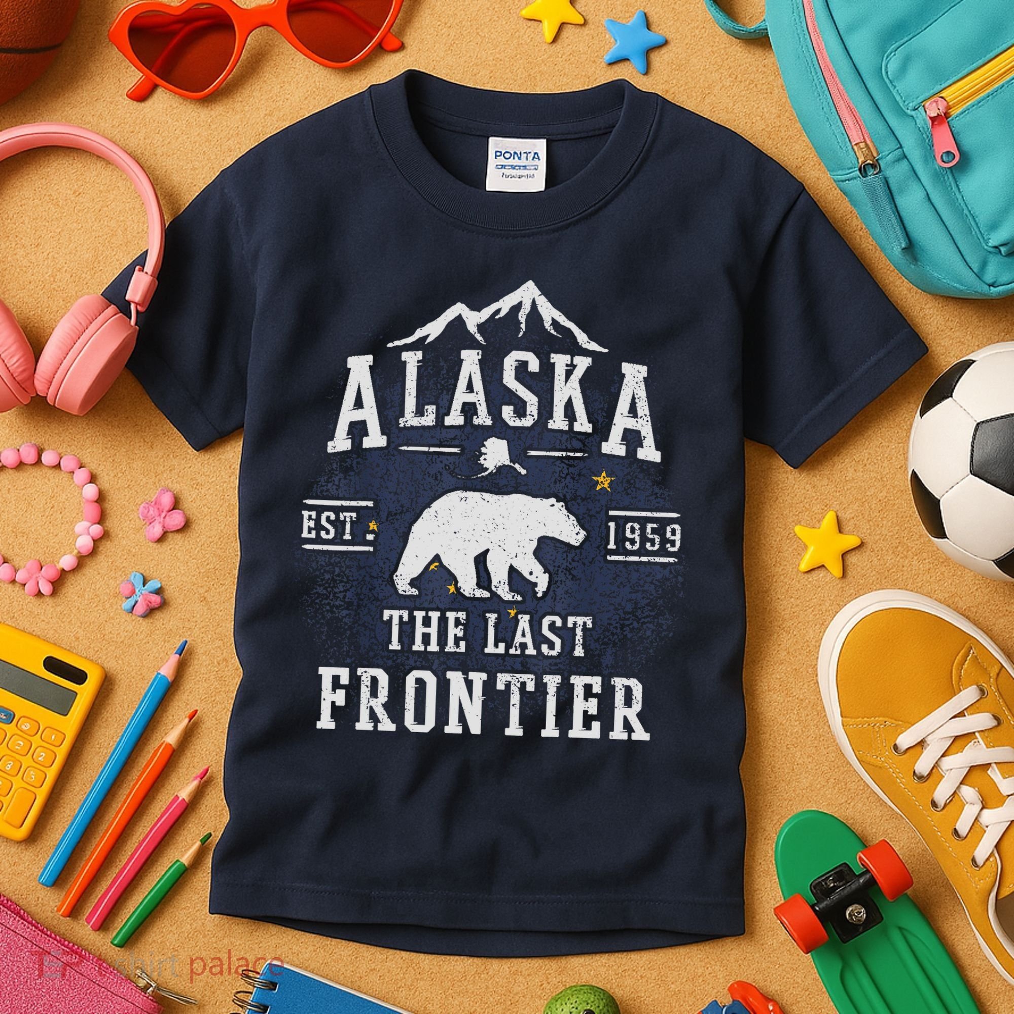 Alaska The Last Frontier Adventure Alaskan Home Gift Kids T-Shirt