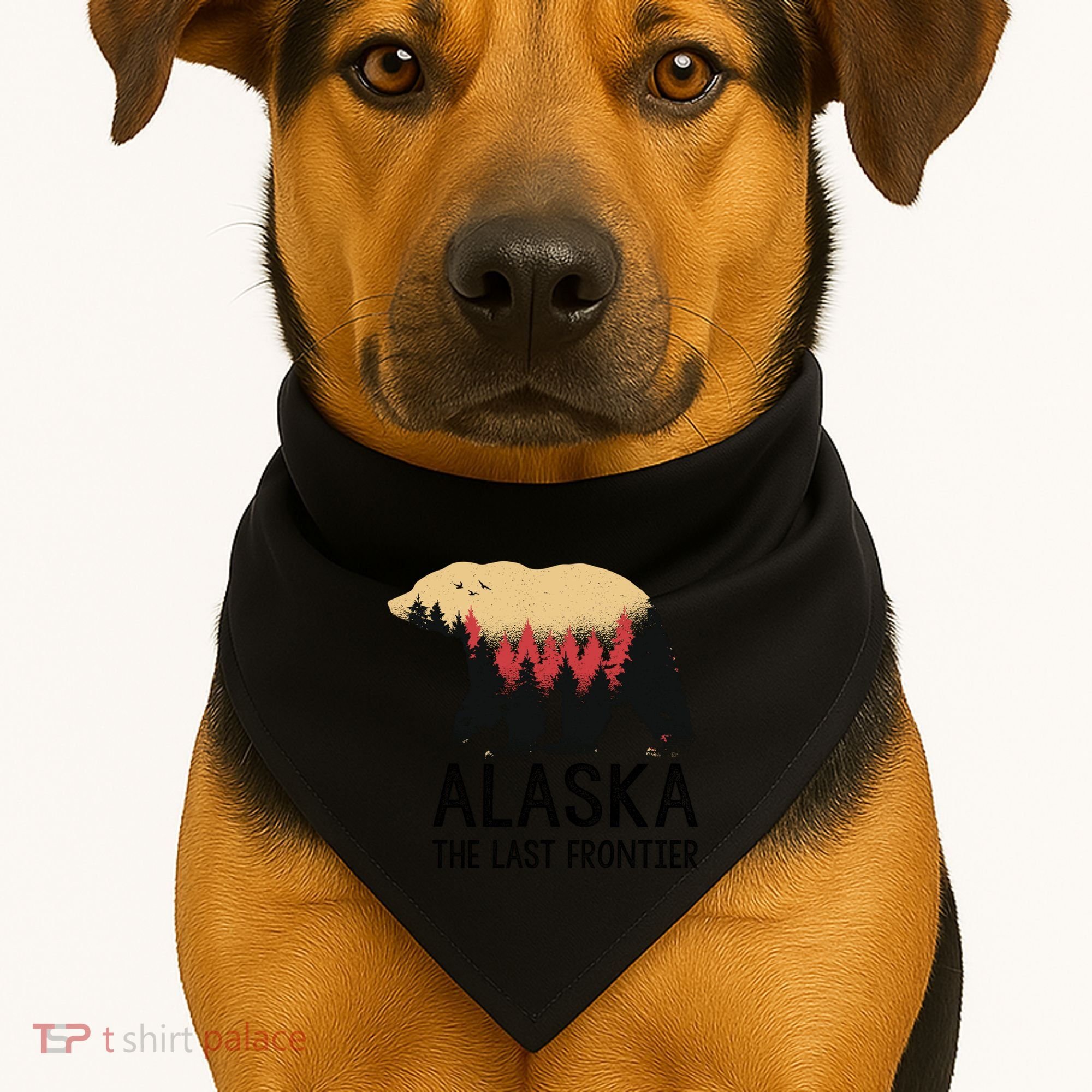 Alaska The Last Frontier Souvenir Gift USA-Made Doggie Bandana