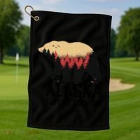 Alaska The Last Frontier Souvenir Gift Golf Towel thumb 1