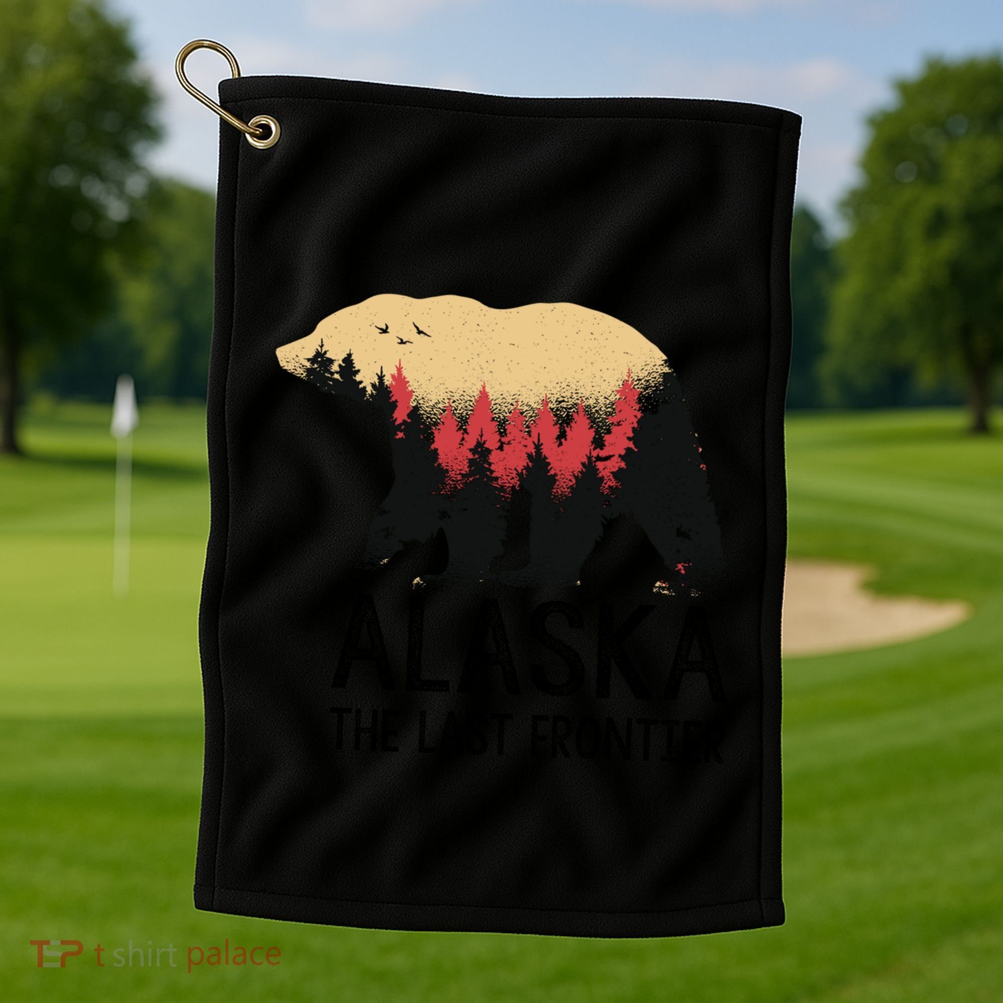 Alaska The Last Frontier Souvenir Gift Golf Towel