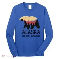 Alaska The Last Frontier Souvenir Gift Long Sleeve Shirt thumb 0