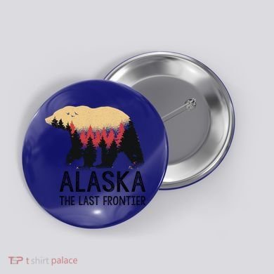 Alaska The Last Frontier Souvenir Gift Button