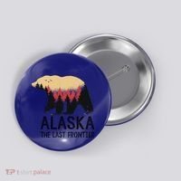 Alaska The Last Frontier Souvenir Gift Button thumb 0