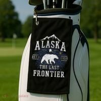 Alaska The Last Frontier Shirts Adventure Alaskan Home Gift Golf Towel thumb 2