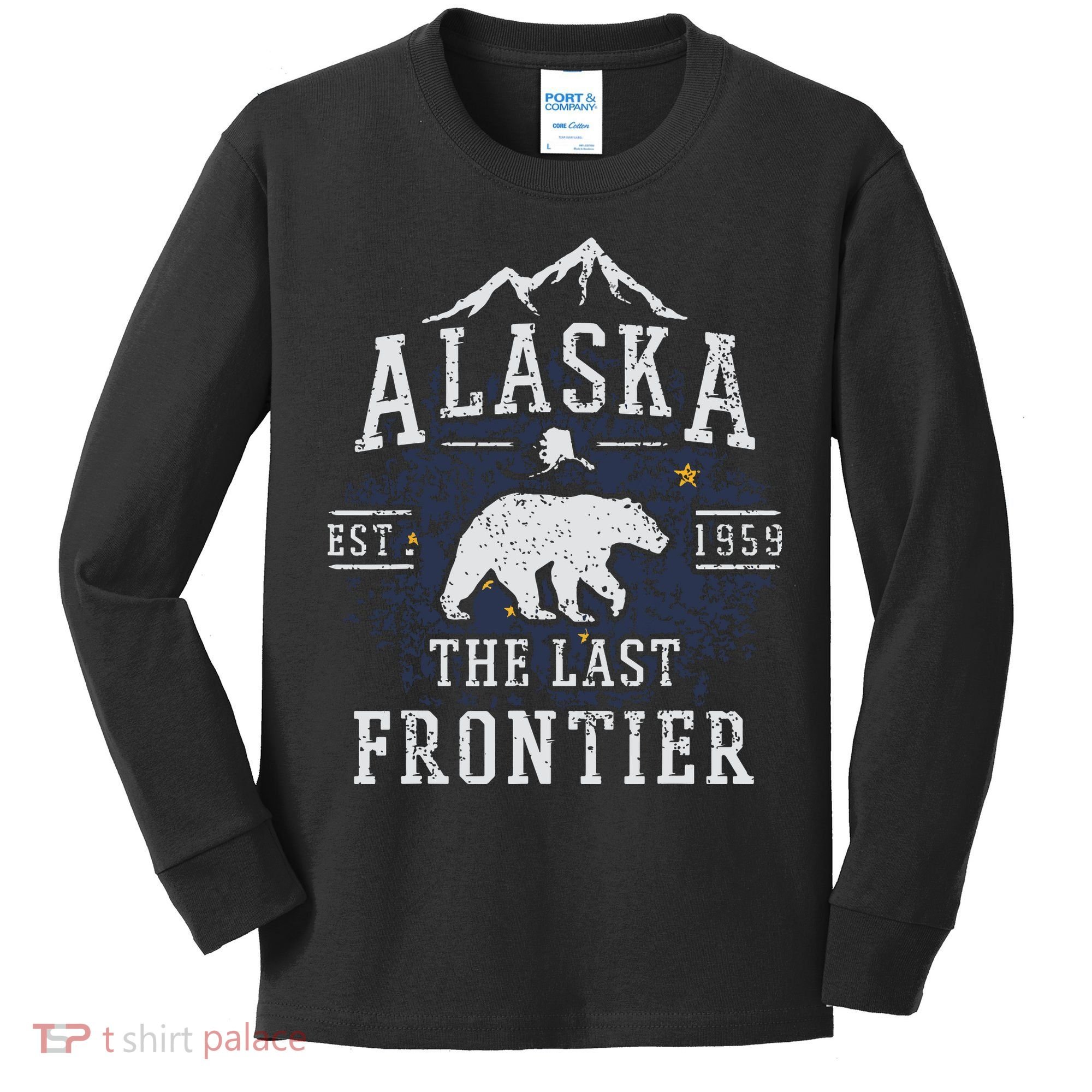 Alaska The Last Frontier Shirts Adventure Alaskan Home Gift Kids Long Sleeve Shirt
