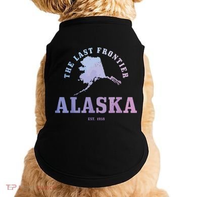 Alaska The Last Frontier State Map Est 1959 Vintage Doggie Tank