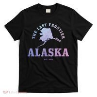 Alaska The Last Frontier State Map Est 1959 Vintage T-Shirt thumb 0