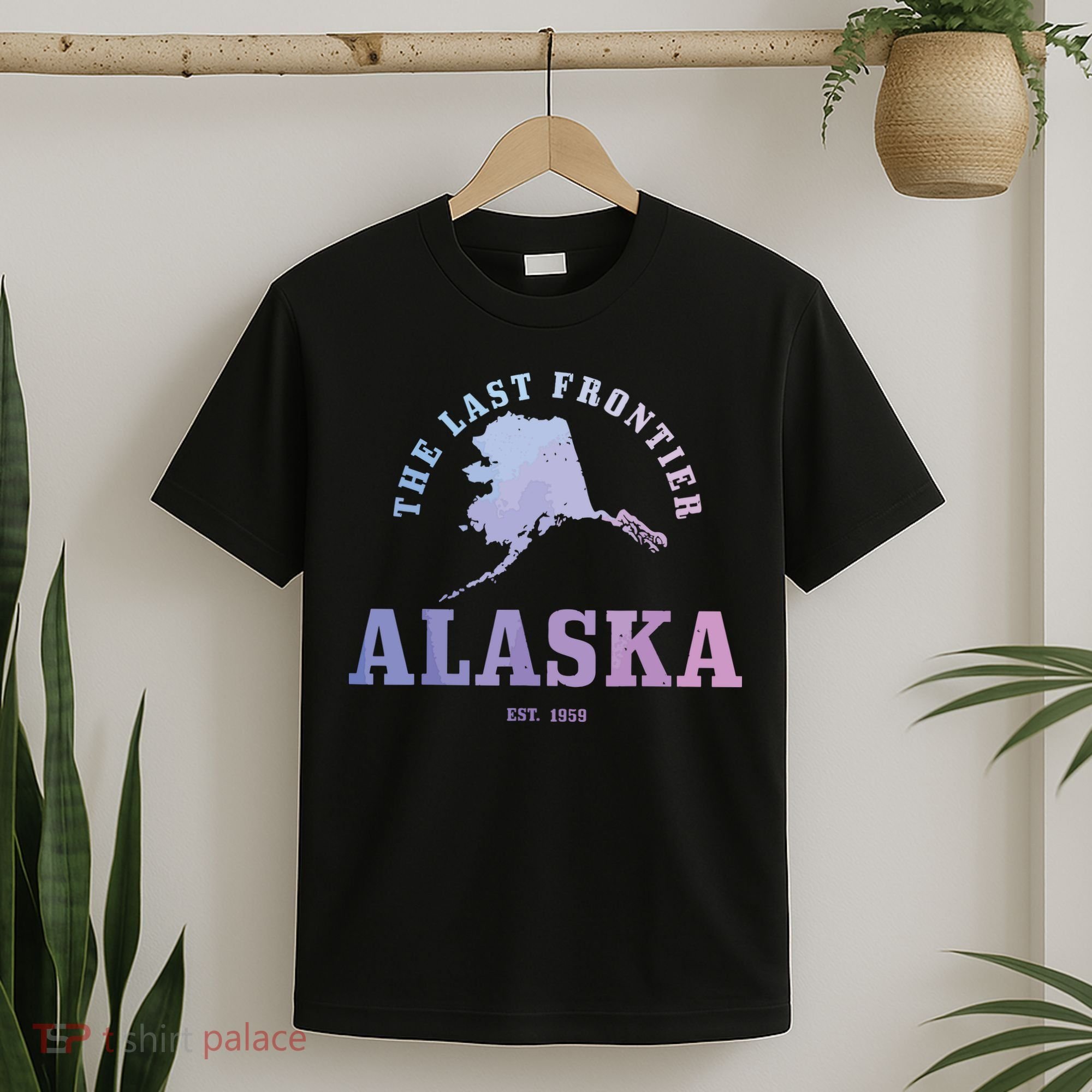 Alaska The Last Frontier State Map Est 1959 Vintage T-Shirt