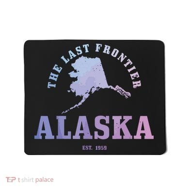 Alaska The Last Frontier State Map Est 1959 Vintage Mousepad