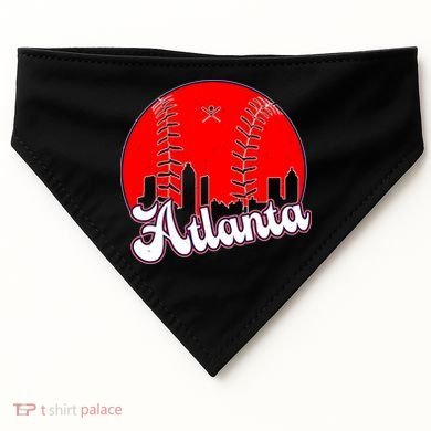 Atlanta Baseball ATL Skyline USA-Made Doggie Bandana