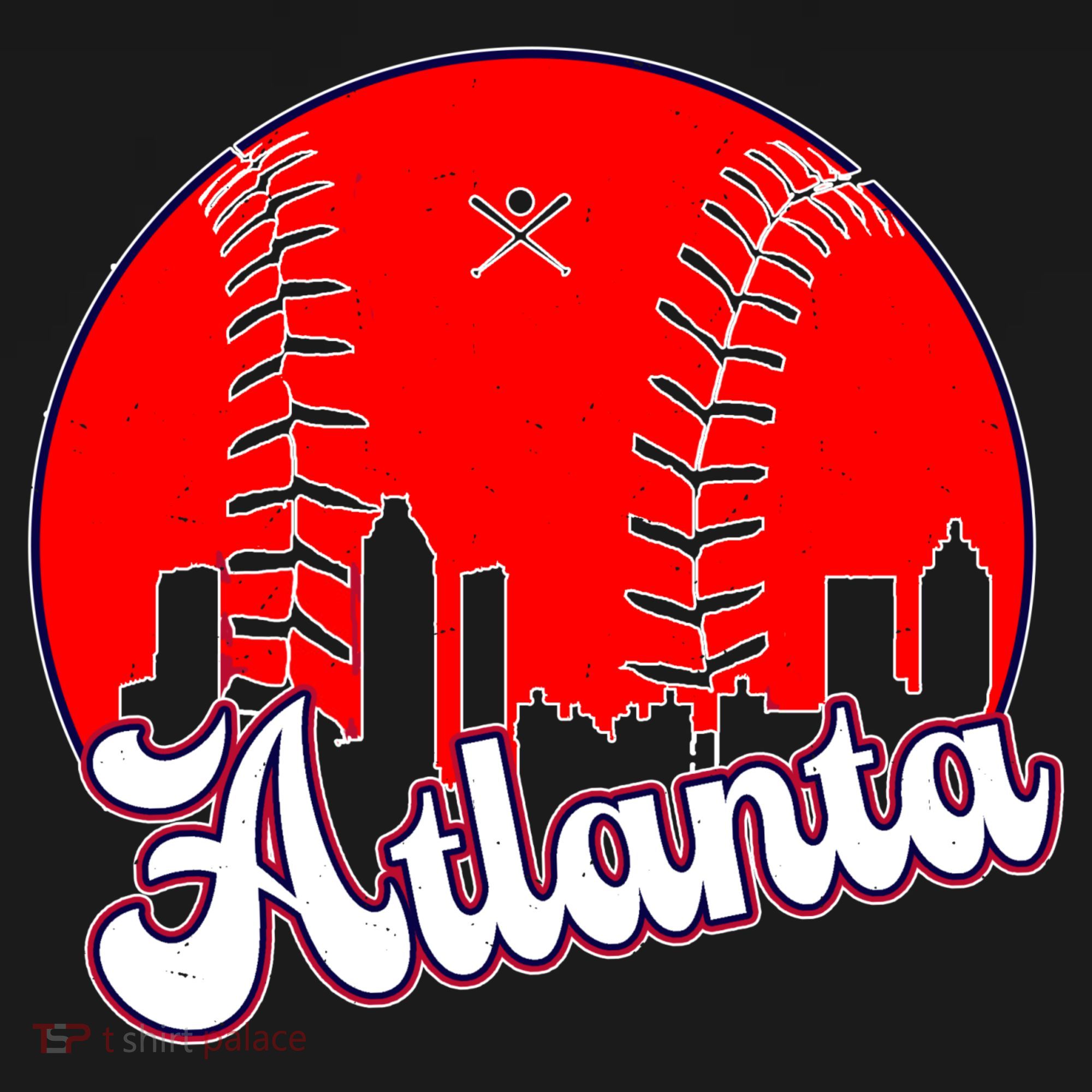 Atlanta Baseball ATL Skyline Pajama Set