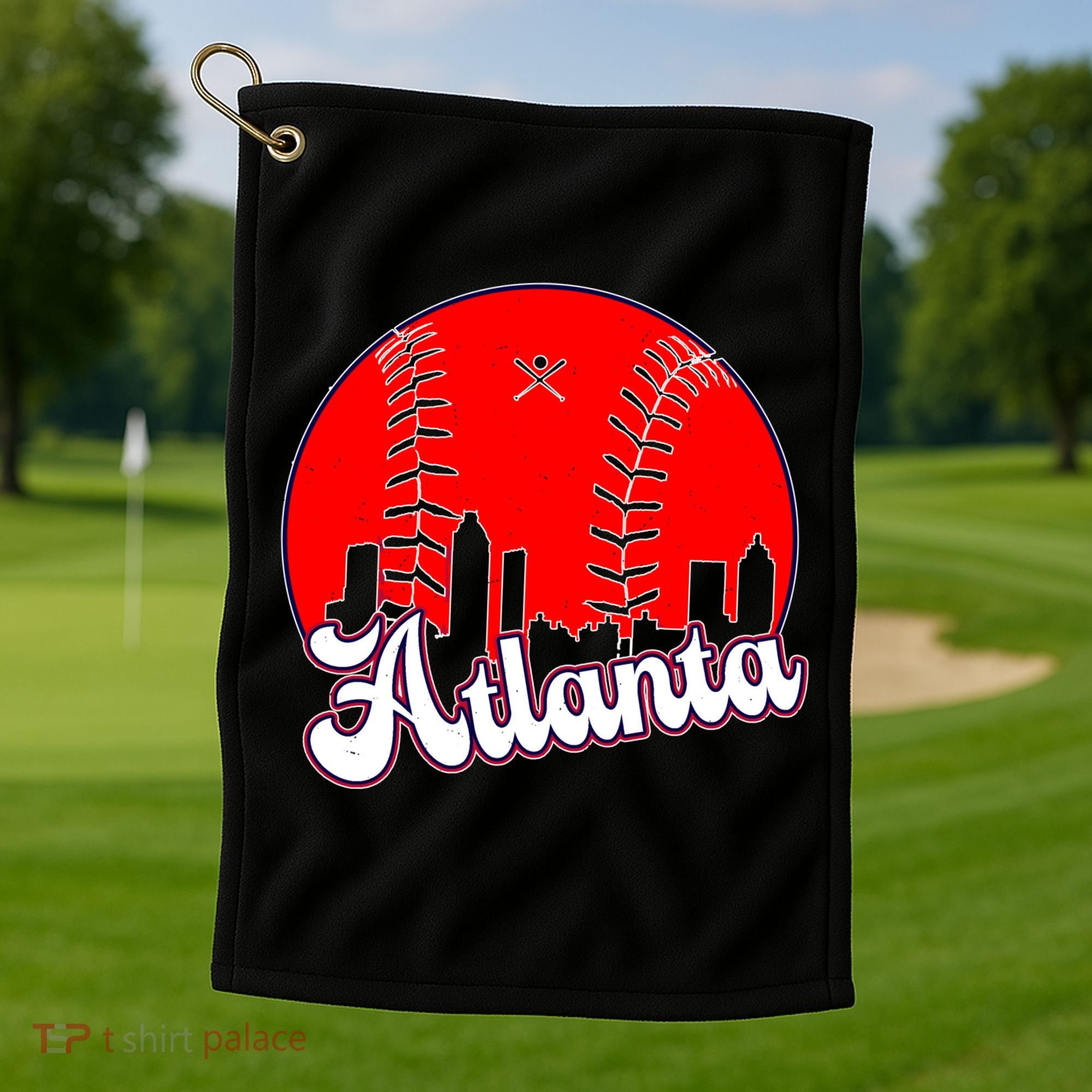 Atlanta Baseball ATL Skyline Golf Towel