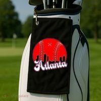 Atlanta Baseball ATL Skyline Golf Towel thumb 2