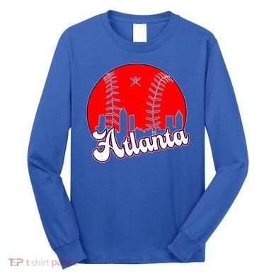 Atlanta Baseball ATL Skyline Long Sleeve Shirt