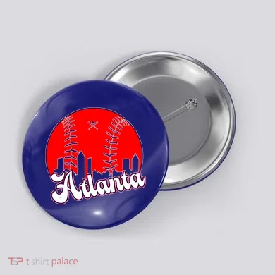 Atlanta Baseball ATL Skyline Button