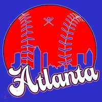 Atlanta Baseball ATL Skyline Button thumb 1