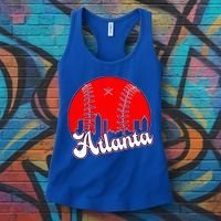 Atlanta Baseball ATL Skyline Women's Tank Top thumb 3