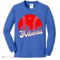Atlanta Baseball ATL Skyline Kids Long Sleeve Shirt thumb 0
